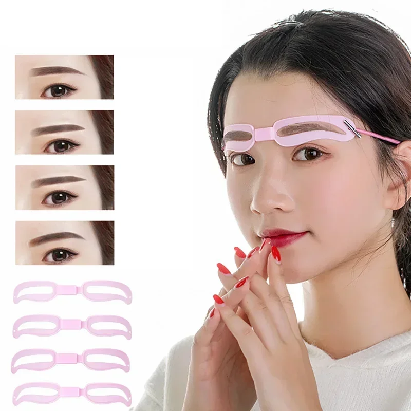 Sdotter Herbruikbare wenkbrauwvormende sjabloon Wenkbrauwstencils Brow Shaper Eye Brow Tekening Gids Verzorgingskaart Cosmetica Gemakkelijk make-up