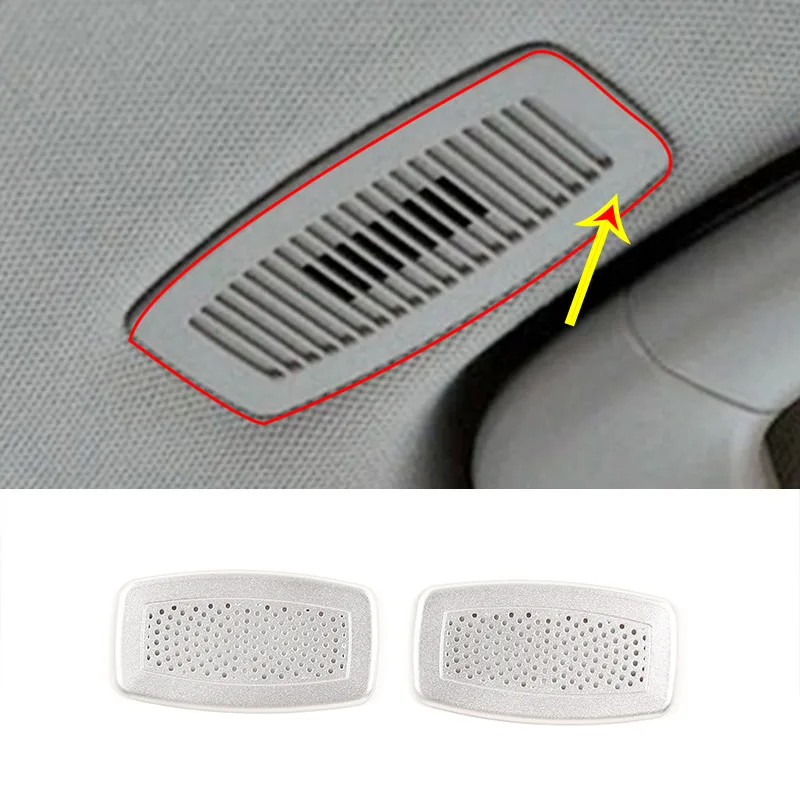 

For BMW 7 Series F01 F02 F03 F04 09-14 Car styling Aluminum alloy Silver Car Roof Microphone Cover Trim Sticker Car Accessories