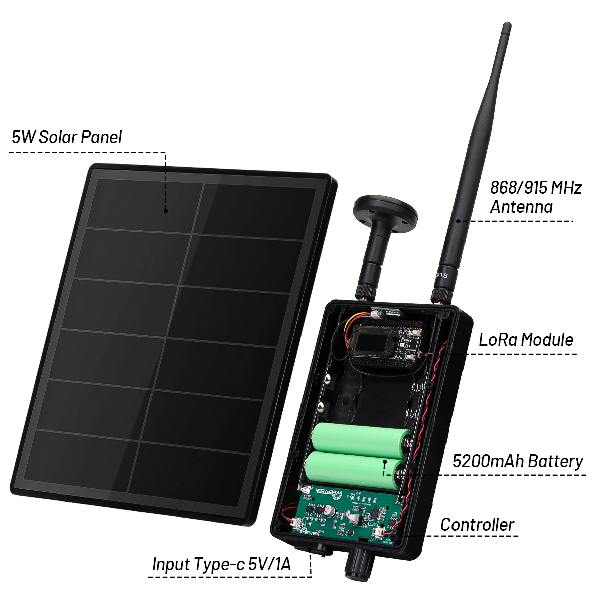Heltec LoRa V4 D5L Solar Node Kit Meshtasic Compatible With GPS Module 868MHz 915MHz Antenna IP66 Solar Mesh Network IoT Device