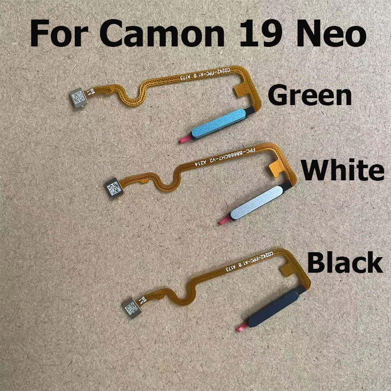 

New Fingerprint Sensor For Tecno Camon 19 Neo Home Button Menu Touch ID Scanner Ribbon Connector Flex Cable CH6i