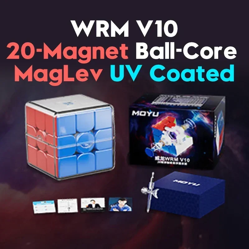 MoYu 3x3 Weilong WRM V10 3x3x3 Core Magnetic Maglev Cube Puzzle Professional Speed Cubing Weilong WR M V10 Cubo Magico