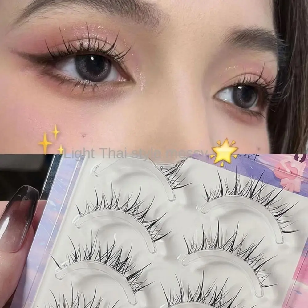 Faux cils de type une pièce pour femmes et filles, simulation naturelle, outils de maquillage pour les yeux, cils de tournesol thaïlandais