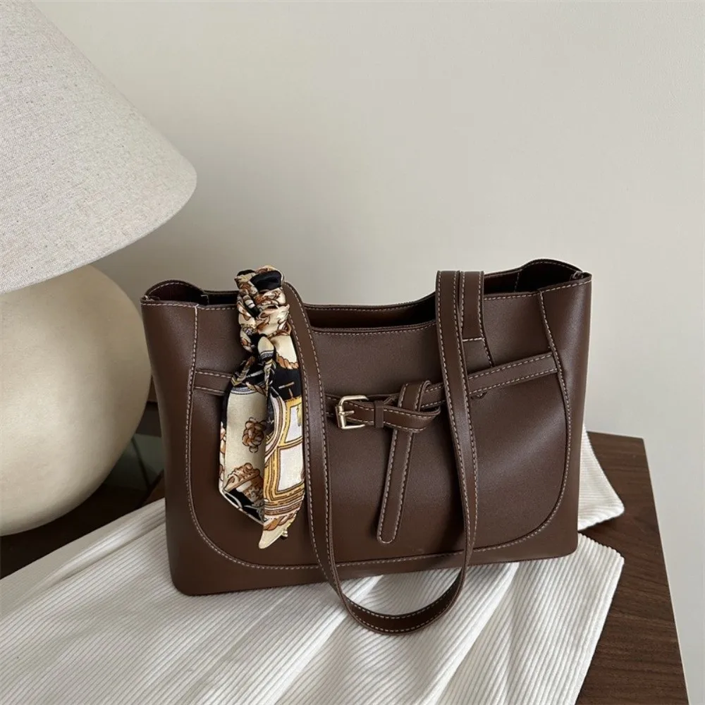 

Casual Soft PU Leather Tote Bag Large Capacity Solid Color Women Handbag Shopping Dating Bag Women's Fashion