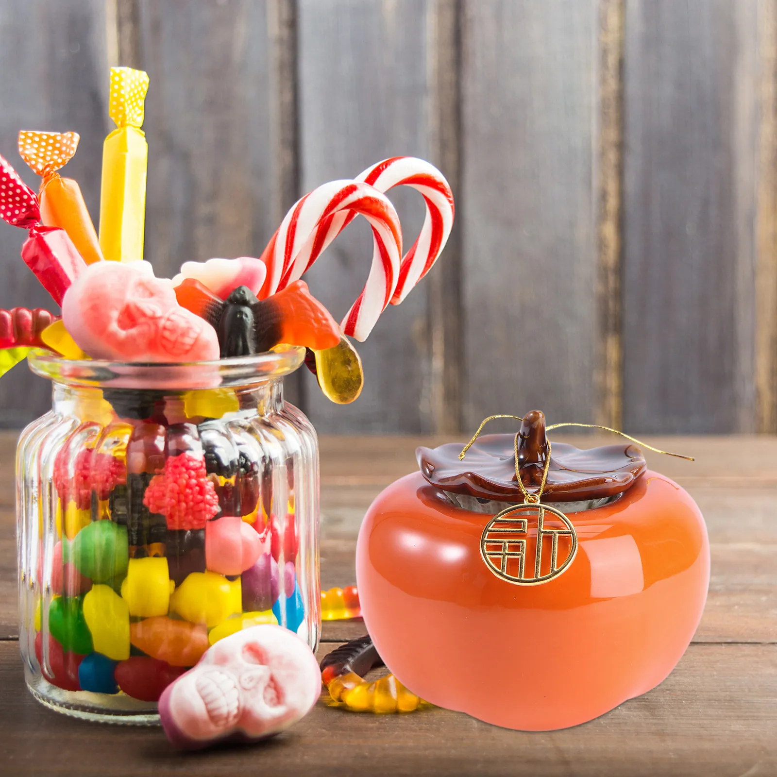 1Pcs Creative Exquisite Ceramic Storage Jar Bright Color Stylish Design Tea Candy Chocolate Mint Container for Home Office Party