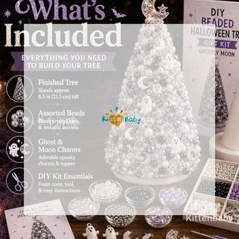 DIY Beaded Tree Craft Kit For Christmas Halloween Holiday Desktop Decoration Gift 1