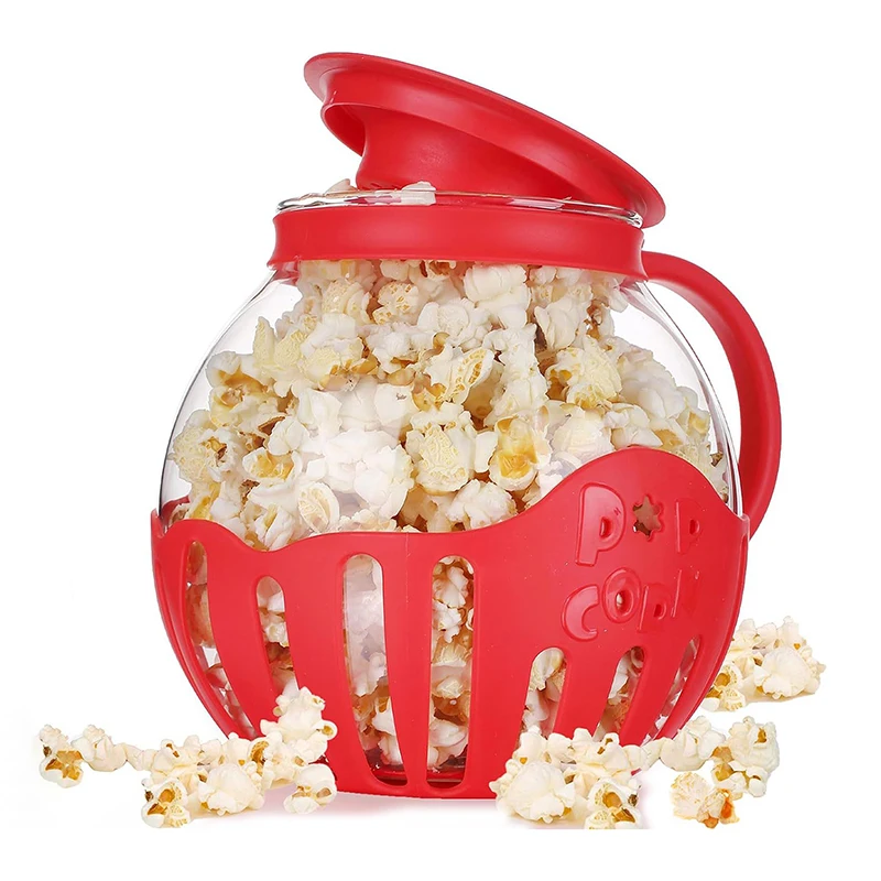 2.25QT Micro-Popcorn Homemade Microwave Popcorn Self-exploding Pot High Boron Glass Popcorn Machine Jar Household Popcorn