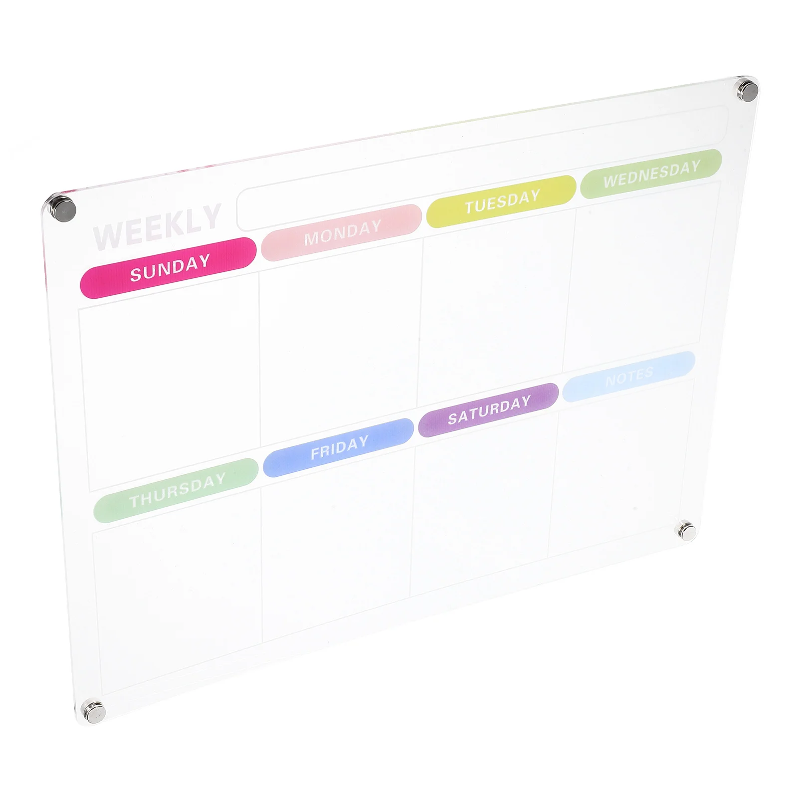 

Magnetic Weekly Planner Board 40x30cm Dry Erase Fridge Calendar Reusable Desk Note Acrylic Planning Board for Home Office