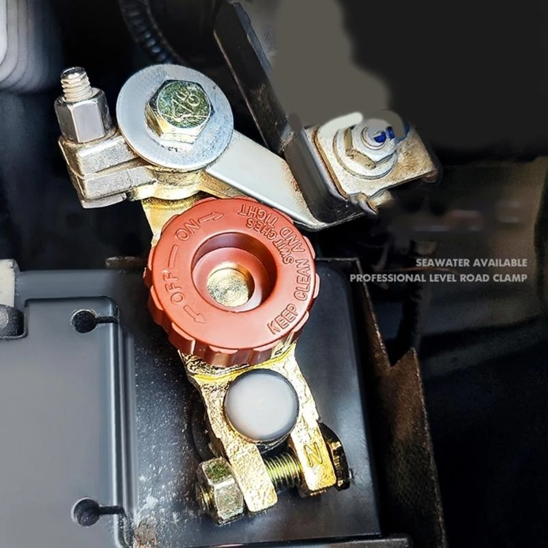 

Universal Battery Isolator Top Post Battery Disconnect Switch Quick Disconnect Battery Shut Off Switch for Truck H9EE