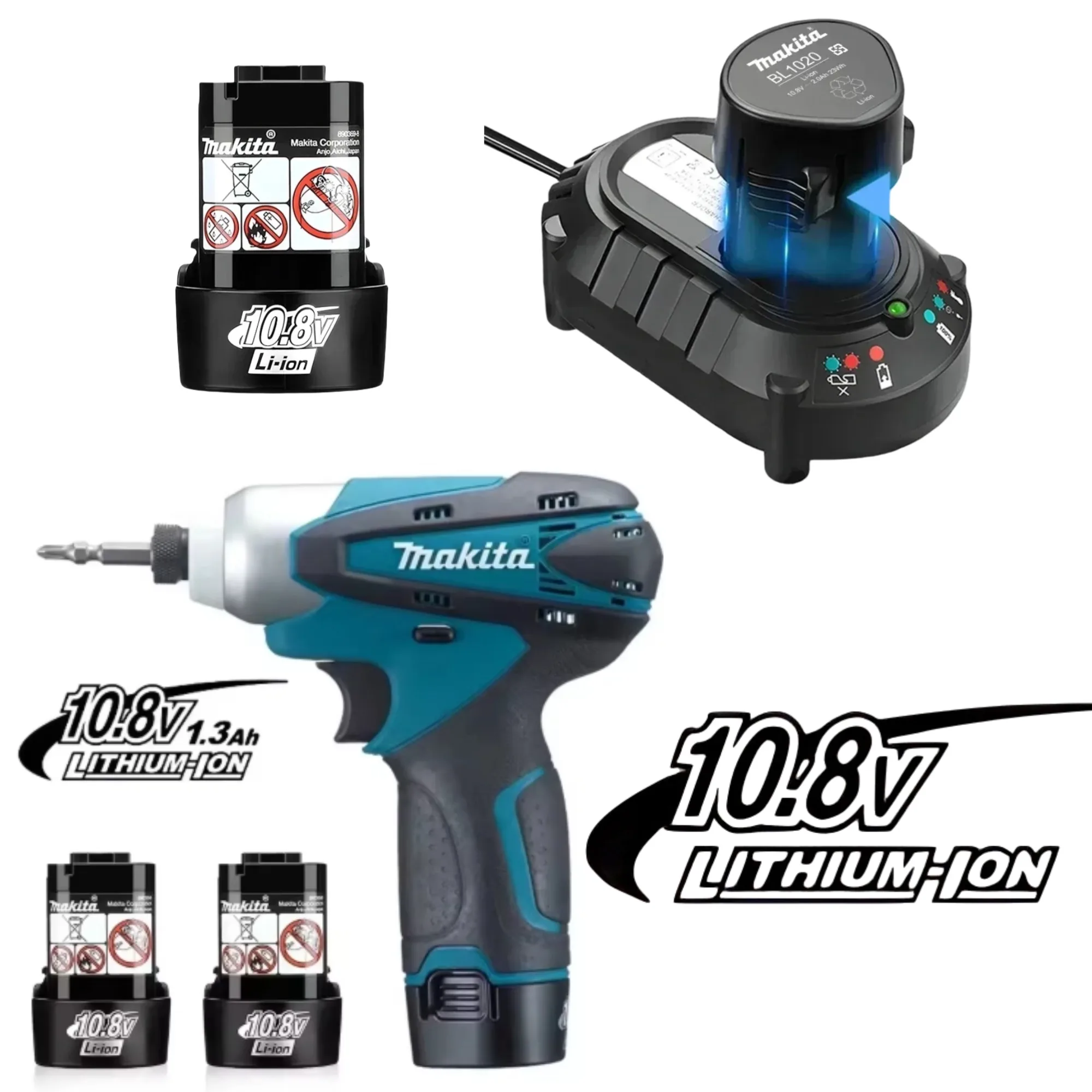 

Интеллектуальная батарея Makita 10,8 В, 3 Ач, сменная аккумуляторная батарея BL1013 BL1020 BL1030, аккумулятор для электроинструмента TD090D LCT203W