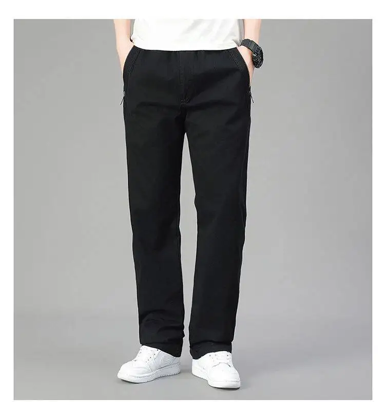 Große Größe männer Cargo Hosen Beiläufige Lose Gerade Hosen Baumwolle Lange Hosen Zipper Taschen Herren Jogger Hosen 5XL 6XL – Detail 12