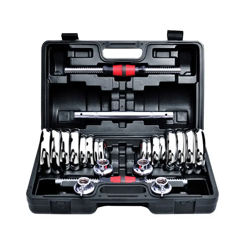 

Wholesale Gym Hot Sale Cheap Gym Home Fitness 10/20/25/30/35/40/45/50KG Electroplate Cast Iron Weights Adjustable Dumbbell Set