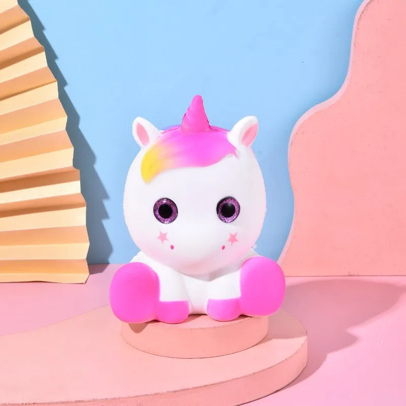 Juguete blando Popular, juguete de descompresión de rebote lento, suave y húmedo, lindo Animal, Panda, unicornio, cachorro, tiburón, alivio del estrés, regalo de juguete Mochi