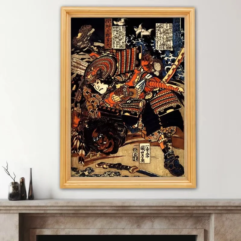 Diamond Art Painting Stitch 5D DIY Mosaic Vintage Poster Japanese Samurai Monster Embroidery Kits Bedroom Decoration Kids Gift