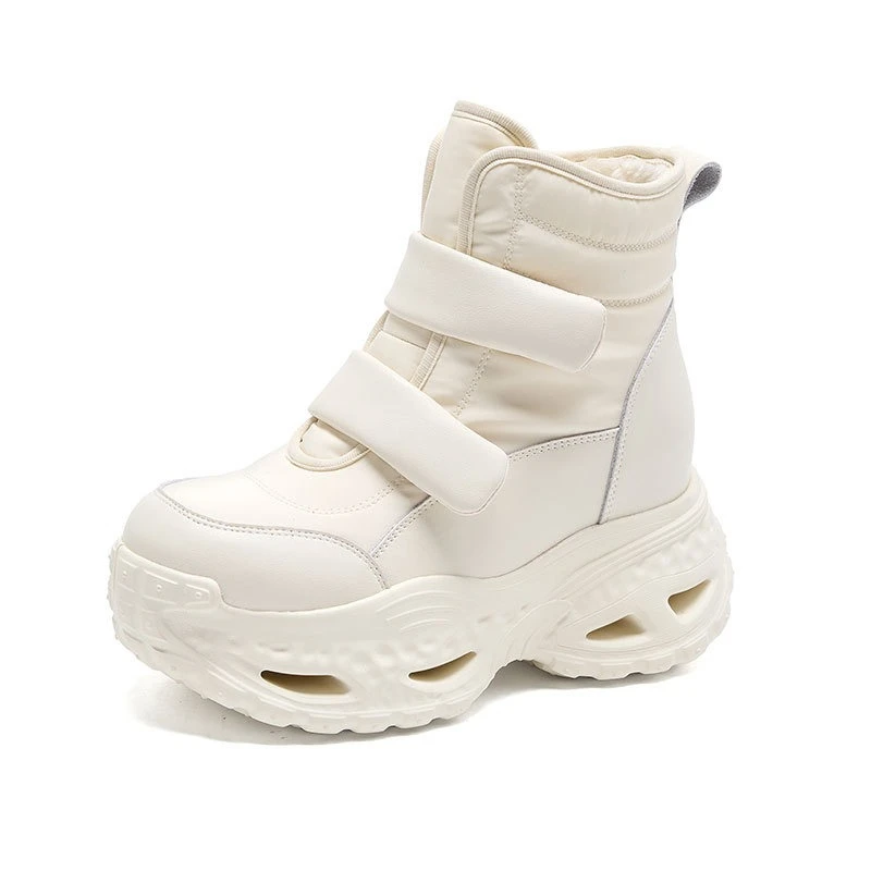 

CICIYANG 10 см зимние ботинки на платформе с внутренним увеличением для женщин, новинка зимы 2025 года, женские высокие кроссовки на меху, короткие ботинки, размер 34-39