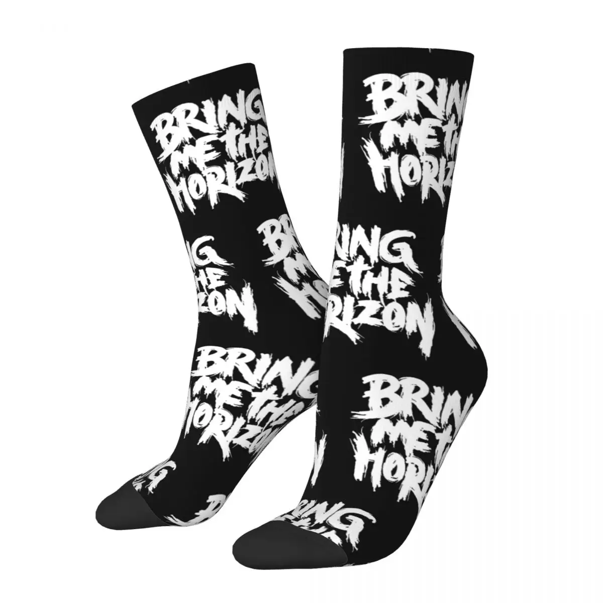 Women BMTH Horizons Rock Band Socks Cute Fashion death metal music Socks Novelty Merchandise Middle TubeCrew Socks