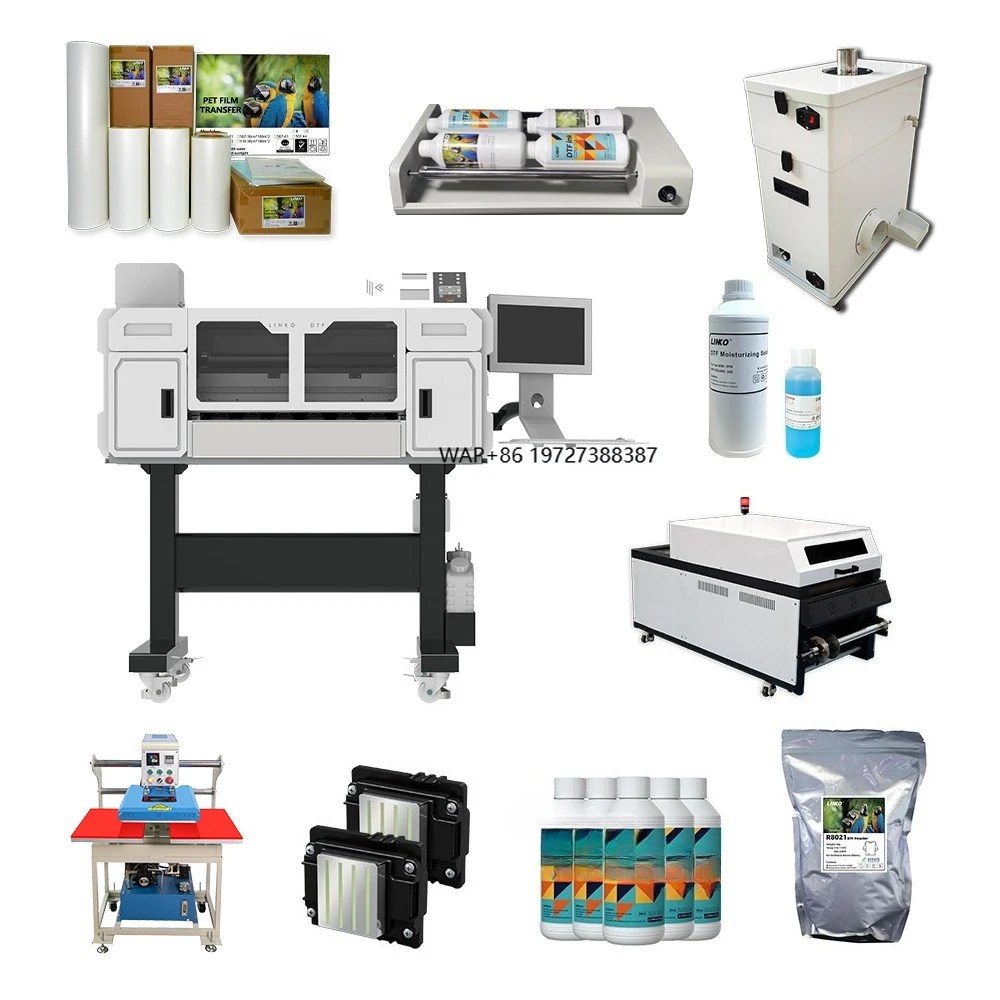 

24 Inch 600mm Automatic Digital Heat Press DTF Printer with Pigment Ink and Double Heads for Tshirt Logo Printing