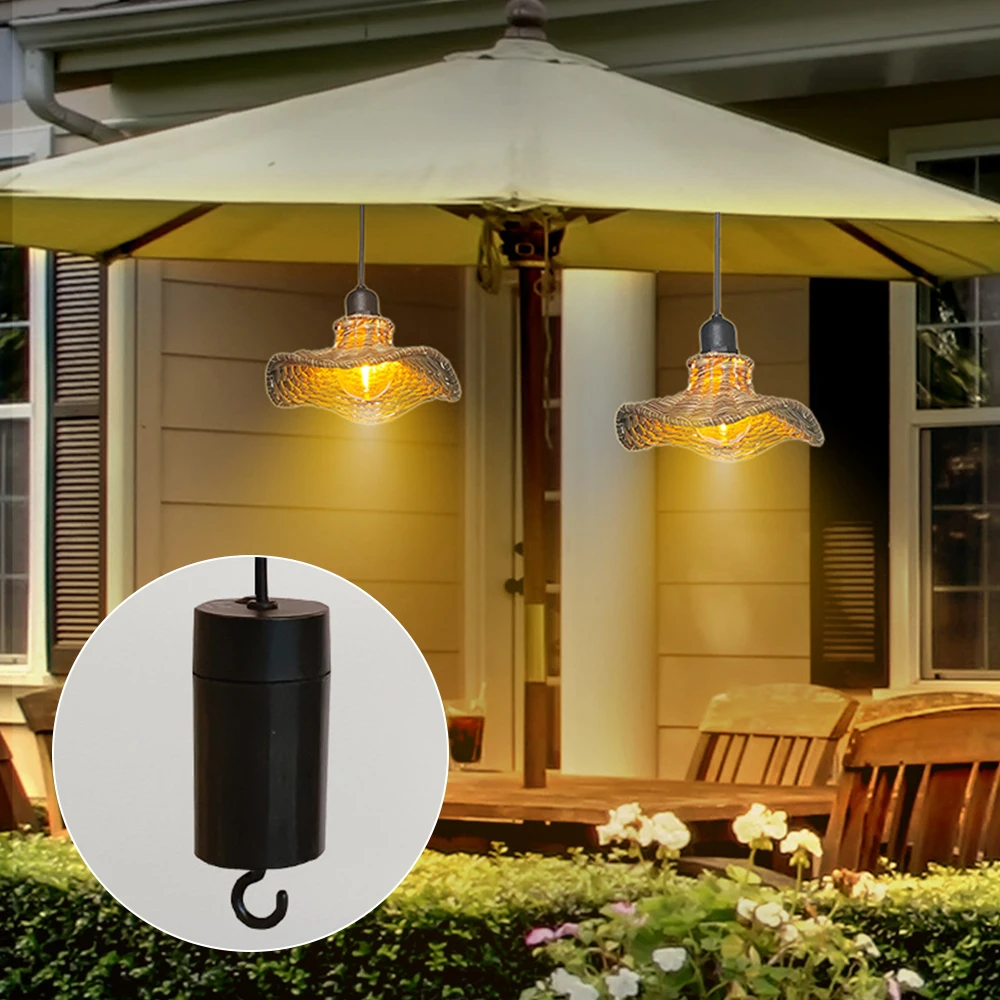 Pendant Light Rattan Modern Chandelier Retro Led Lights Outdoor Waterproof Garden Gazebo Home Decorative Creative Removable Lamp