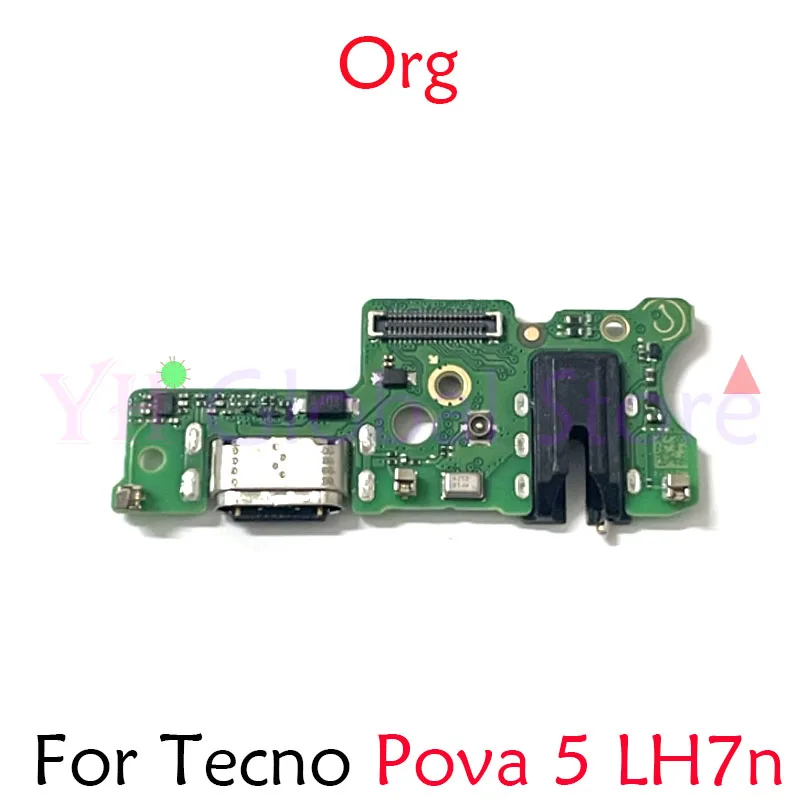 Org For Tecno Pova 2 3 5 Neo Pro LD7 LE6 LE7 LF7 LF7n LH7n LH8n LG6n USB Charging Board Dock Port Flex Cable Repair Parts