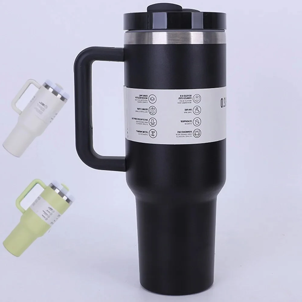 

40Oz/1200 Ml Insulated Bottle for Long-Term Insulation with Handle and Straw, Outdoor Portable Water Bottle with Spill Proof Lid