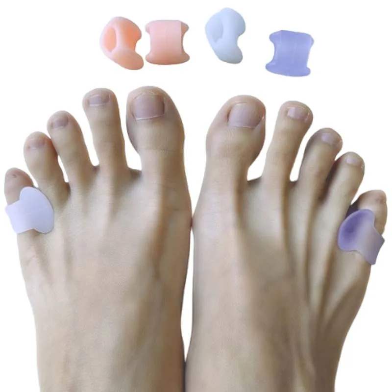 2pcs=1pair Hot Toe Silicone Bunion Corrector Guard Foot Care Orthopedic Finger Toe Separator Correction Pad Foot Care Tool ﻿