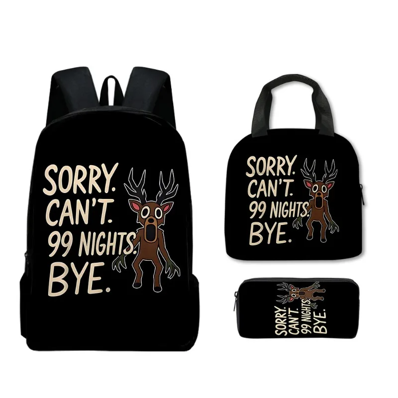 

Roblox 99 Nights in The Forest Primary and Secondary School Students Schoolbag Backpack Lunch Bag Pencil Bag School Bag