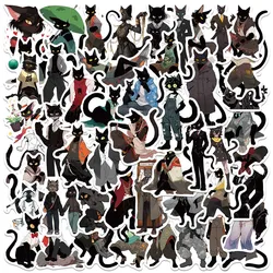 50PCS Cool Swordman Black Warrior Cat Boy DIY Stickers Waterproof Fridge Laptop Bottle Diary Car Vinyl PVC Decoration Sticker