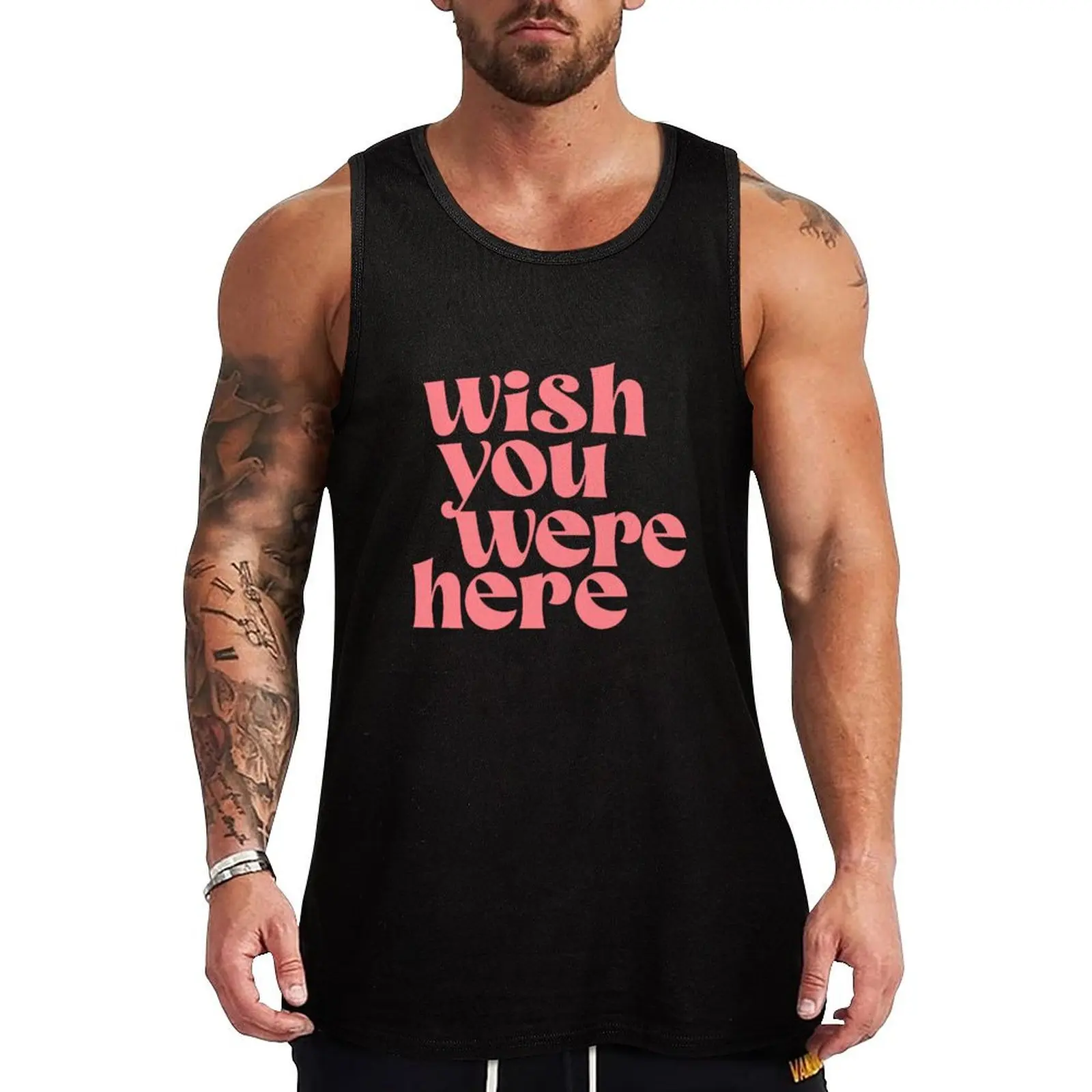 Wish you were here Tank Top Thin Cool Tank Top Summer Breathable Sleeveless Shirt