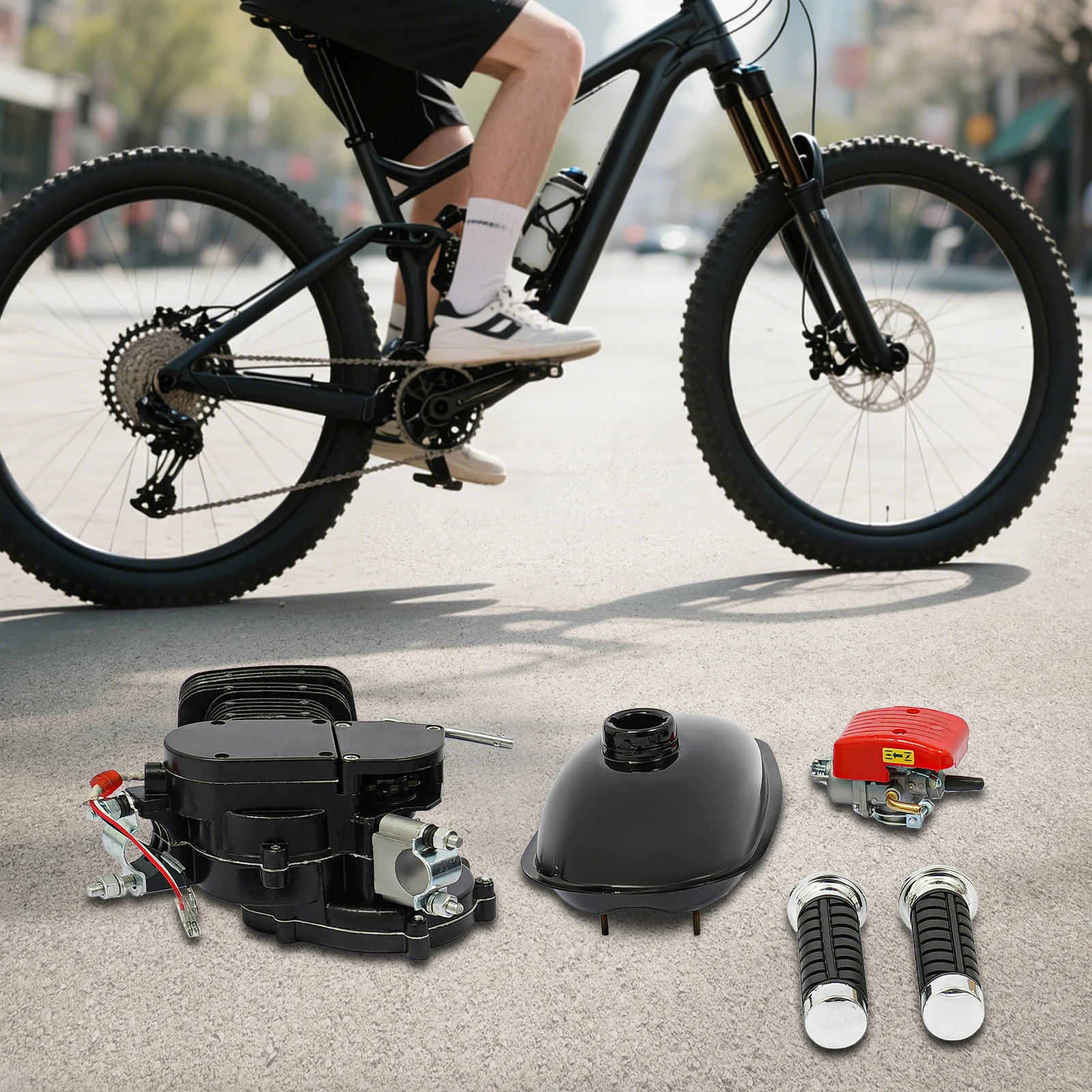 

Комплект двигателя для велосипеда 110 куб. см, 2-тактный бензиновый моторный комплект для переоборудования велосипеда, полный набор для переоборудования велосипеда в моторизованный, комплект для установки бензинового двигателя.