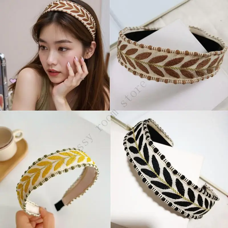 

A0NF Girls Hairband With Embellished Knot Design Hair Accessories Braided Headbands For Beach Holiday Event Headwear
