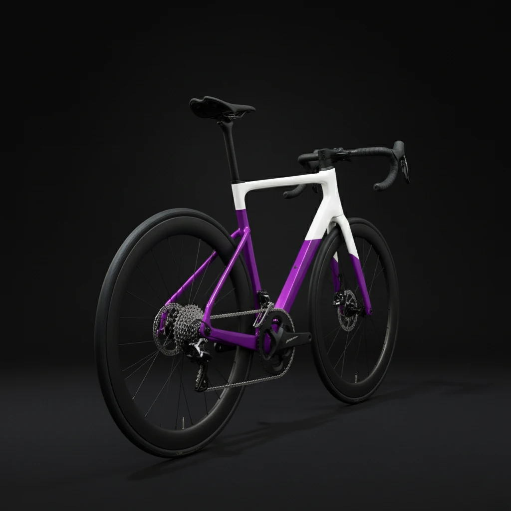 Full Carbon Road Racing Bike, Carbon Fiber Material, Hydraulic Disc Brake, Internal Cable Routing High Speed Bicycle
