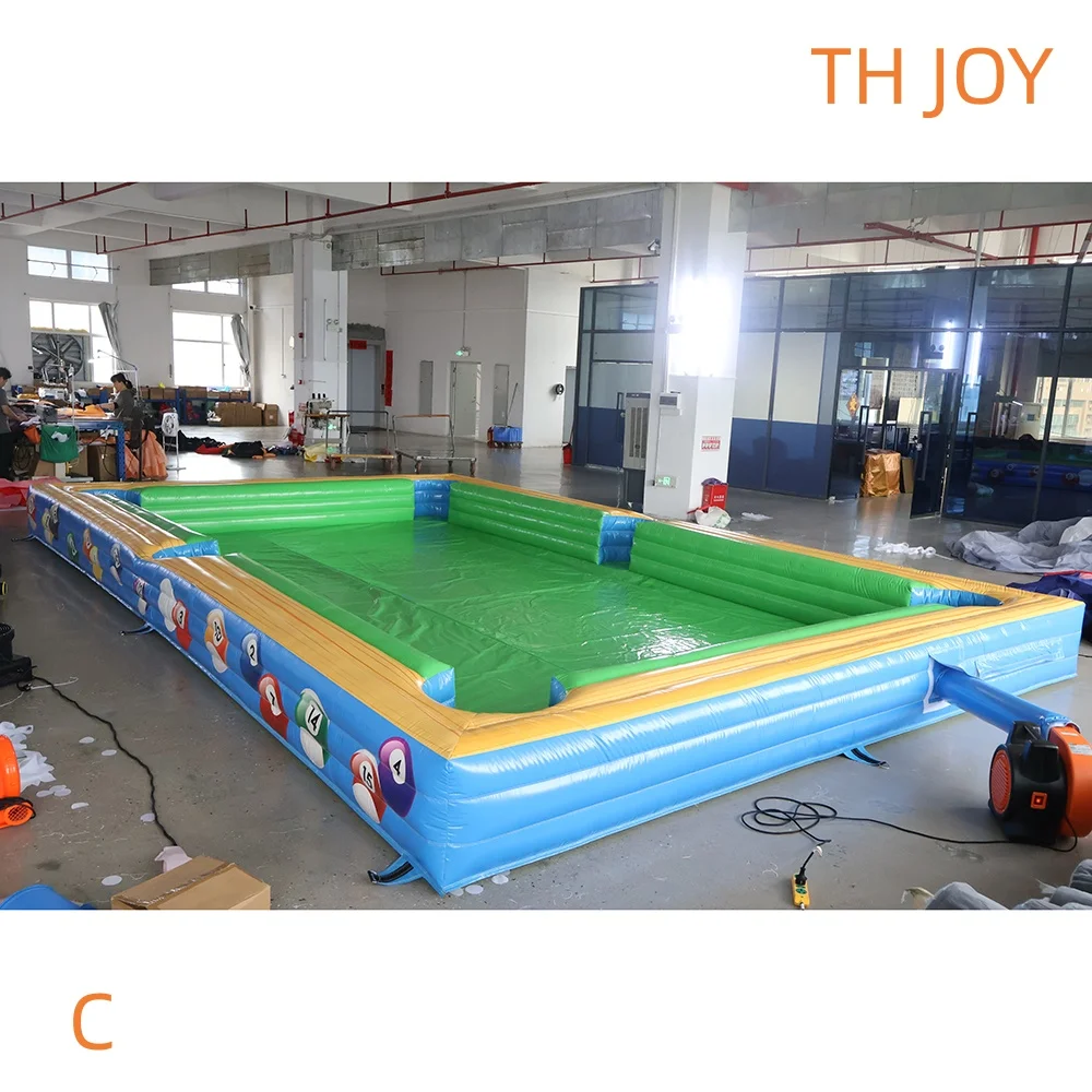 

Быстрый воздушный корабль до двери, 8x5 м ПВХ надувной снукерный бассейн, бильярдный стол, игры для снукера для детей и взрослых