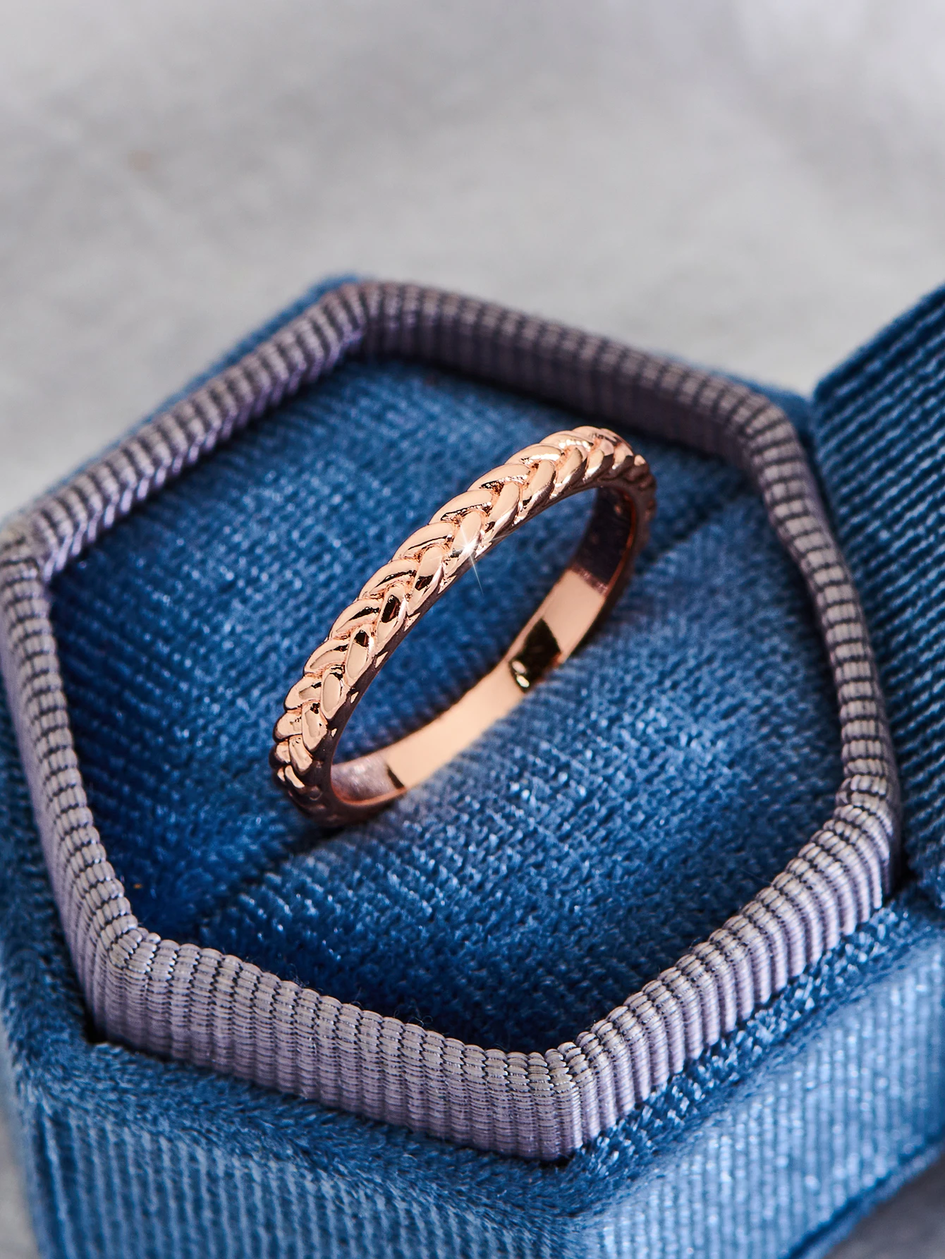 Simple Temperament Finger Ring Braided Copper Hand Jewelry Decor For Women