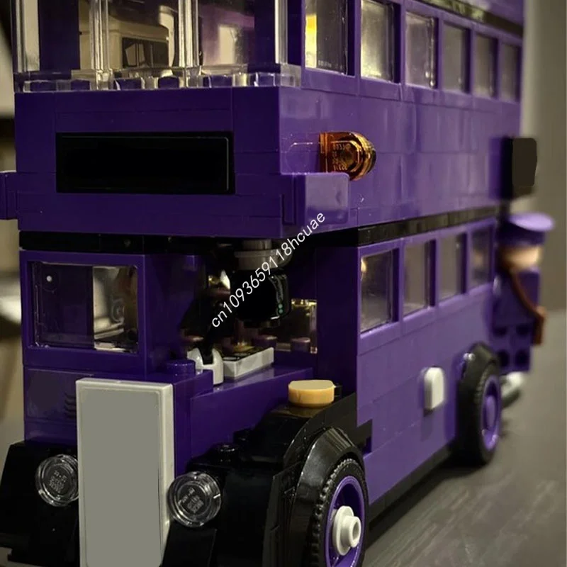 498 قطعة MOC تعديل حافلة ليلية جديدة هاري نموذج بناء هدية الكريسماس كتل العمارة لتقوم بها بنفسك لعبة فكرة التعليم للأطفال #3