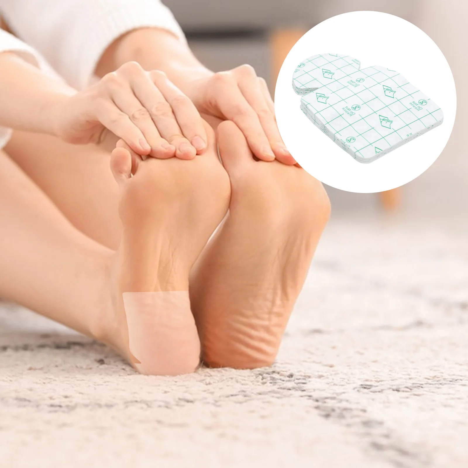 

30 Pcs Heel Protectors Foot Crack Patches Tape Stickers Moisturizing High Heel Pain Relief Blister Prevention Dry Feet Care