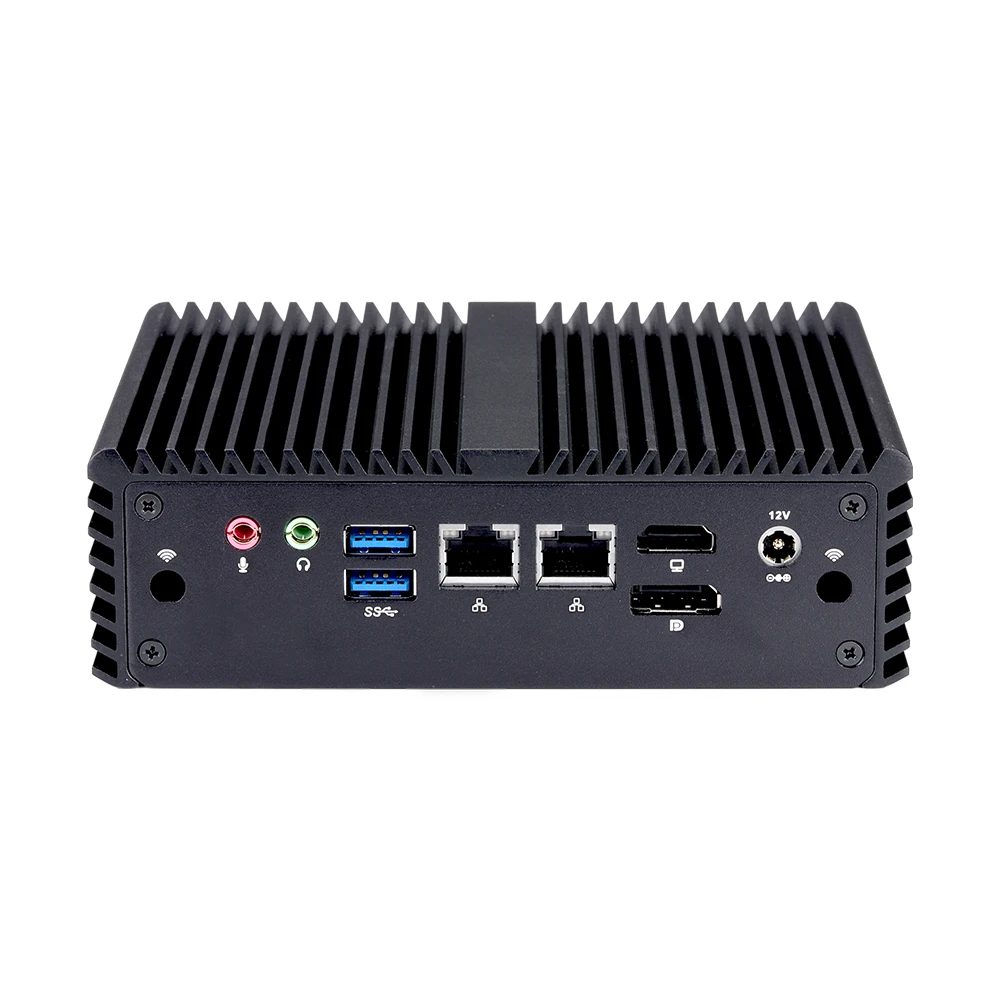 Qotom Q730P Q750P Мини-ПК j4105/J4125 маленький компьютер 4RS232 VGA DP AES-NI Мини-компьютер