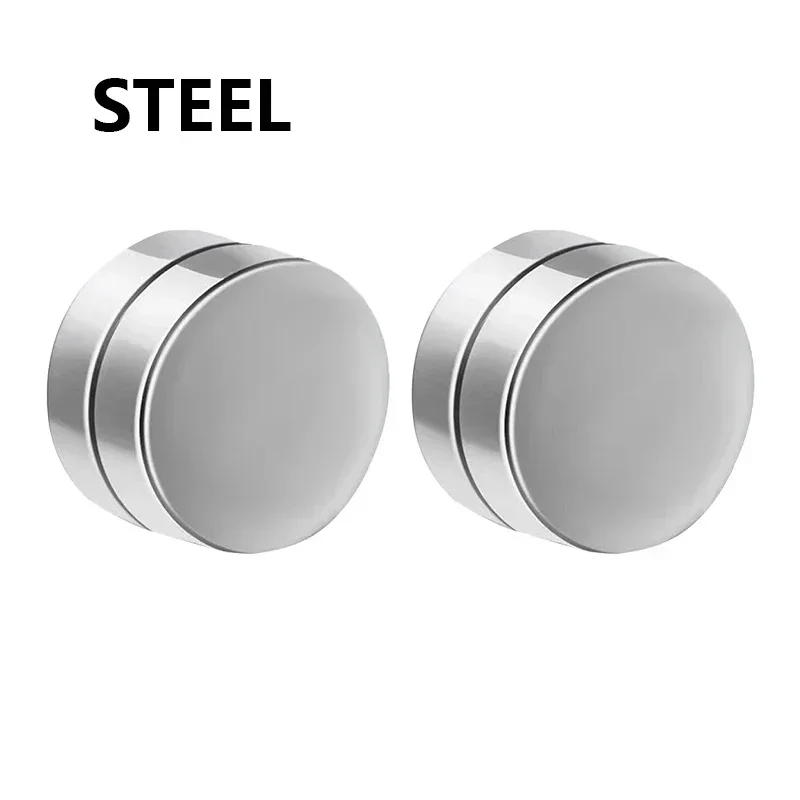 3 Paar starke magnetische Kristall-Ohrstecker-Clip-Ohrringe für Männer und Frauen, Punk-runde Zirkon-Magnet-Ohrringe, nicht durchdringender Schmuck