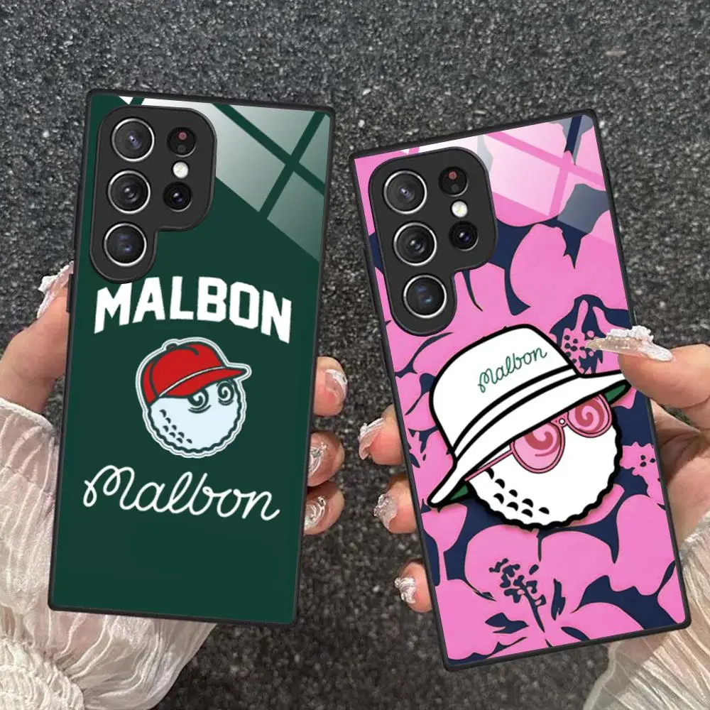 Fashion M-Malbons Phone Case for Samsung Galaxy S26 S25 S24 S23 S22 S21 S20 Note20 Plus FE Ultra Glass Protective Cover