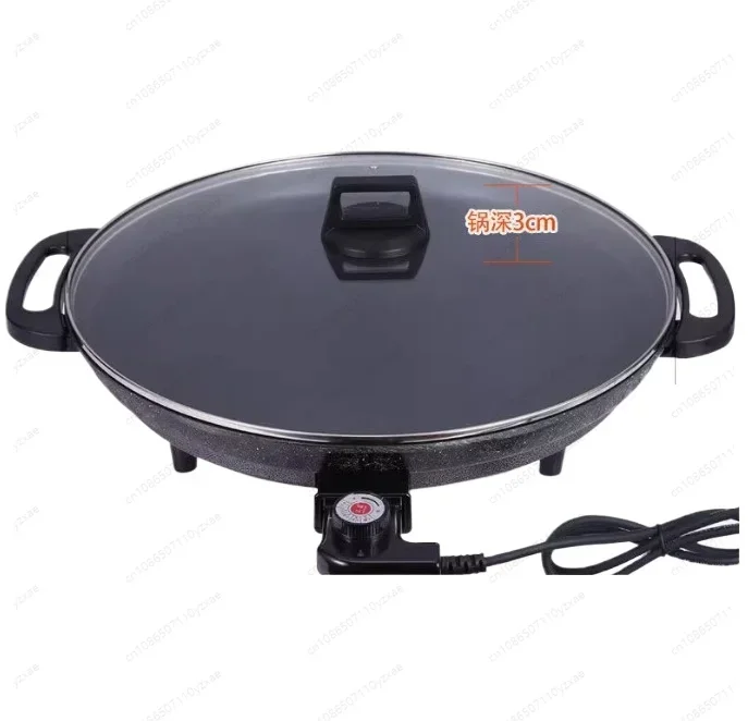 

Коммерческая глубокая электрическая сковорода, многофункциональный блинный гриль с большой кулинарной поверхностью