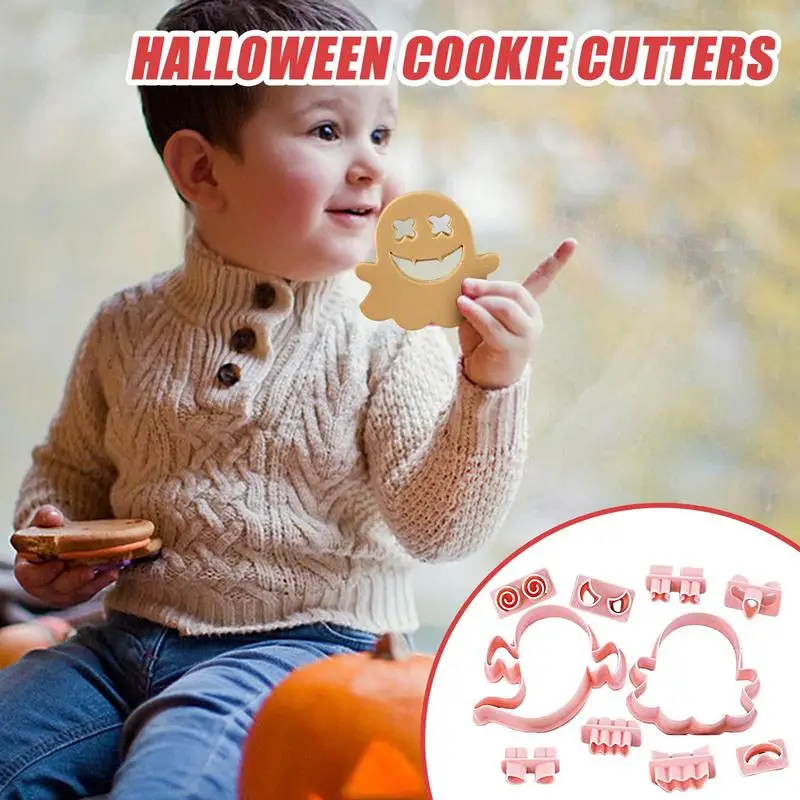 Zestaw foremek do ciastek na Halloween Zestaw foremek do ciastek z duchami na Halloween Narzędzia do pieczenia z gładkimi powierzchniami dla miękkich