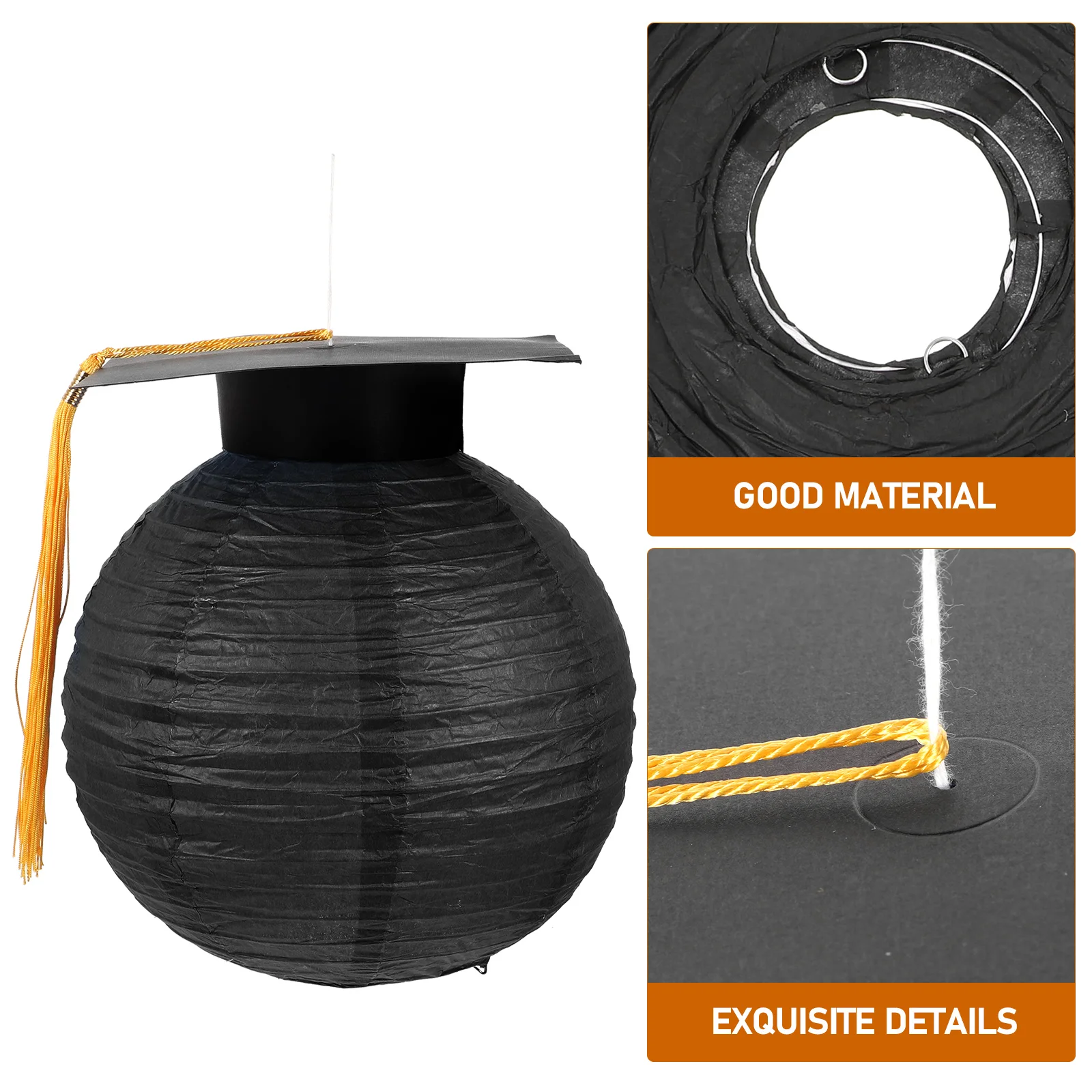 

Graduation Party Decorative Paper Lanterns Grad Cap Design Lightweight Hanging Lanterns for Indoor Outdoor Home Decor