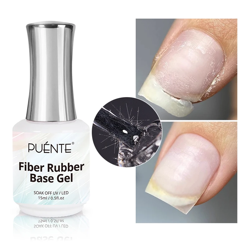 puente-15ml-fiber-glass-rubber-base-coat-gel-nail-polish-for-nail-reinforcement-clear-soak-off-uv-semi-permanent-varnish