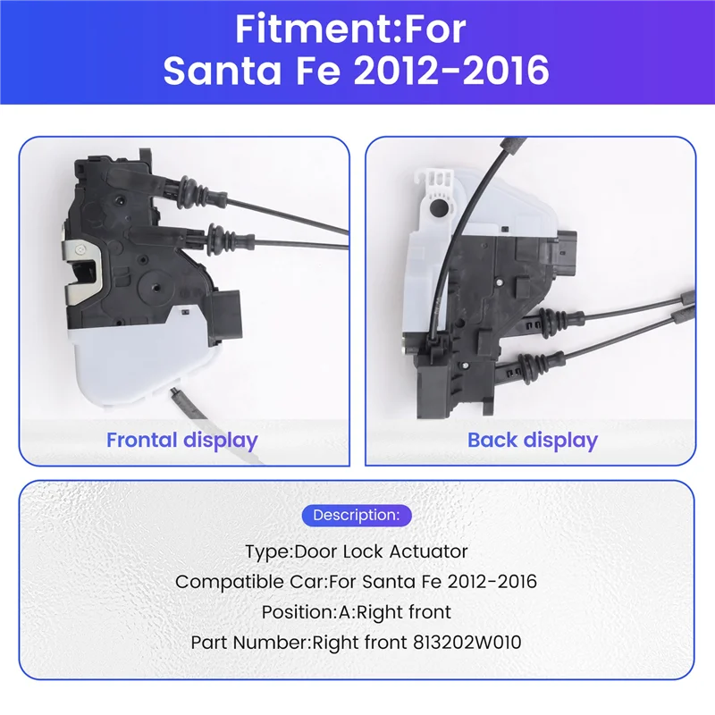 

Door Lock Actuator Door Lock Actuator Latch Motor For Hyundai Santa Fe 2012-2016
