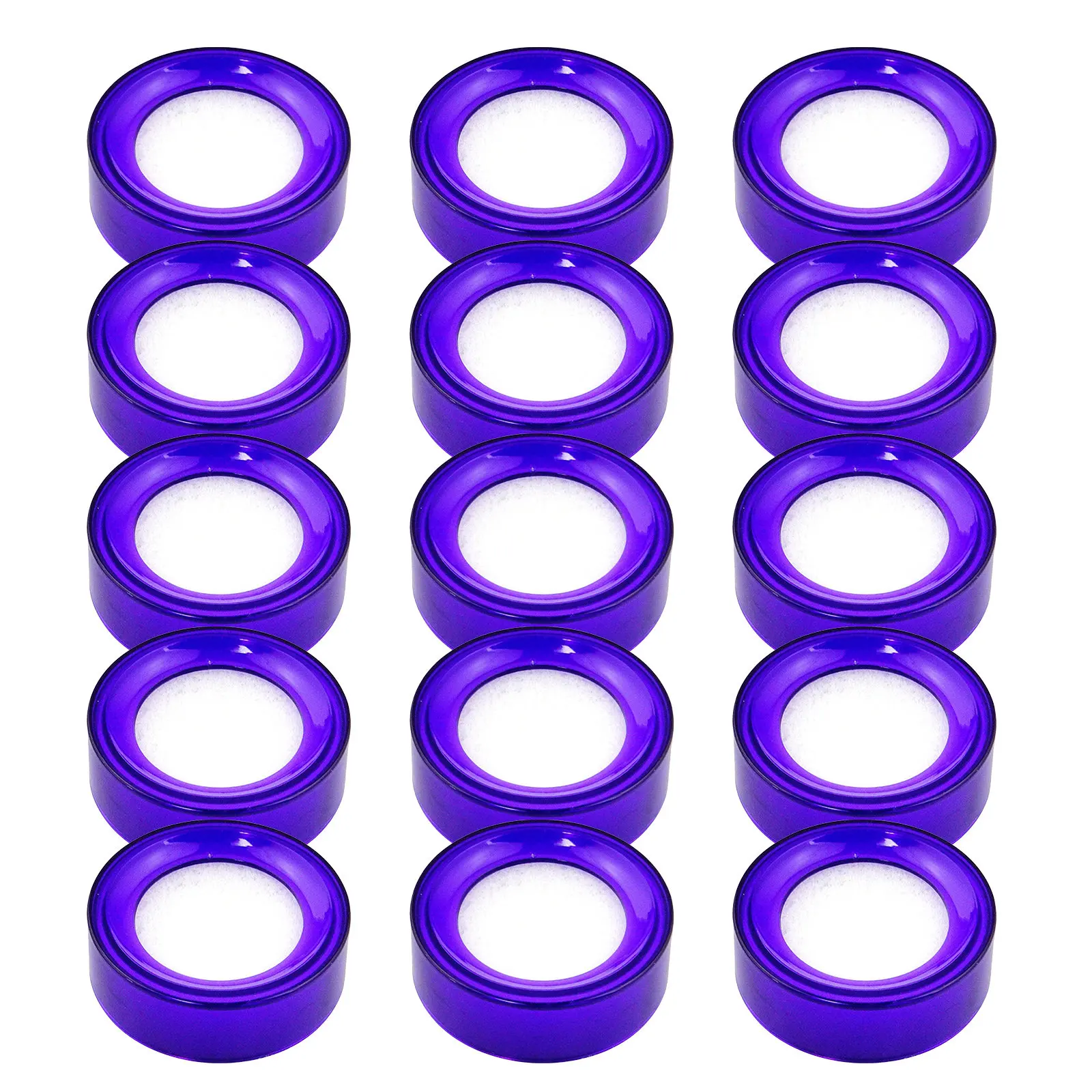 15pcs-finger-moistener-sponge-cup-clear-purple-money-counter-sponge-moistener-pad-cashier-bill-counting-document-sorting-tool