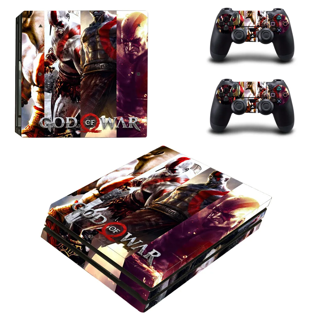 God of War PS4 Pro pelindung tutup stiker kulit untuk konsol dan Controller vinil kulit