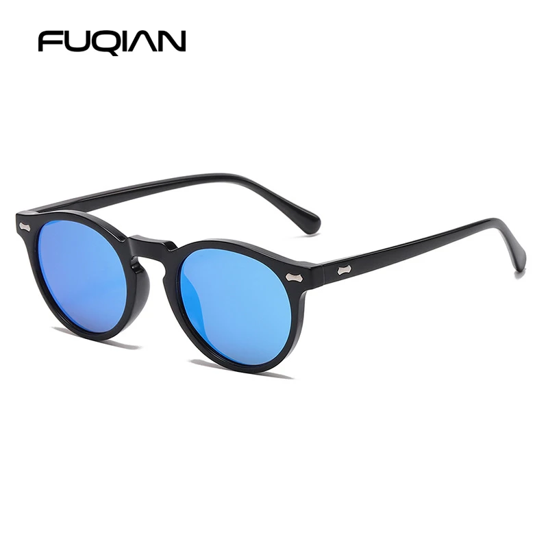 Retro Round Sunglasses Men Women Fashion Small Polarized Sun Glasses For Male Female Literary Vintage Shades Driving Eyeglasses