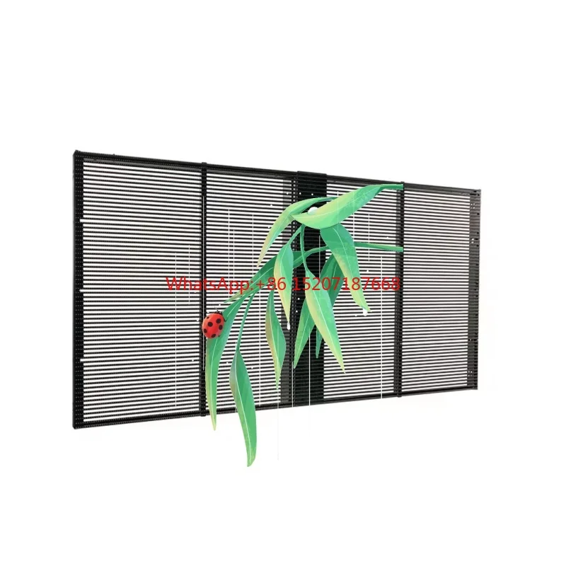 High permeability visual comfort and beauty led transparent screen display P3.91 film transparent led screen