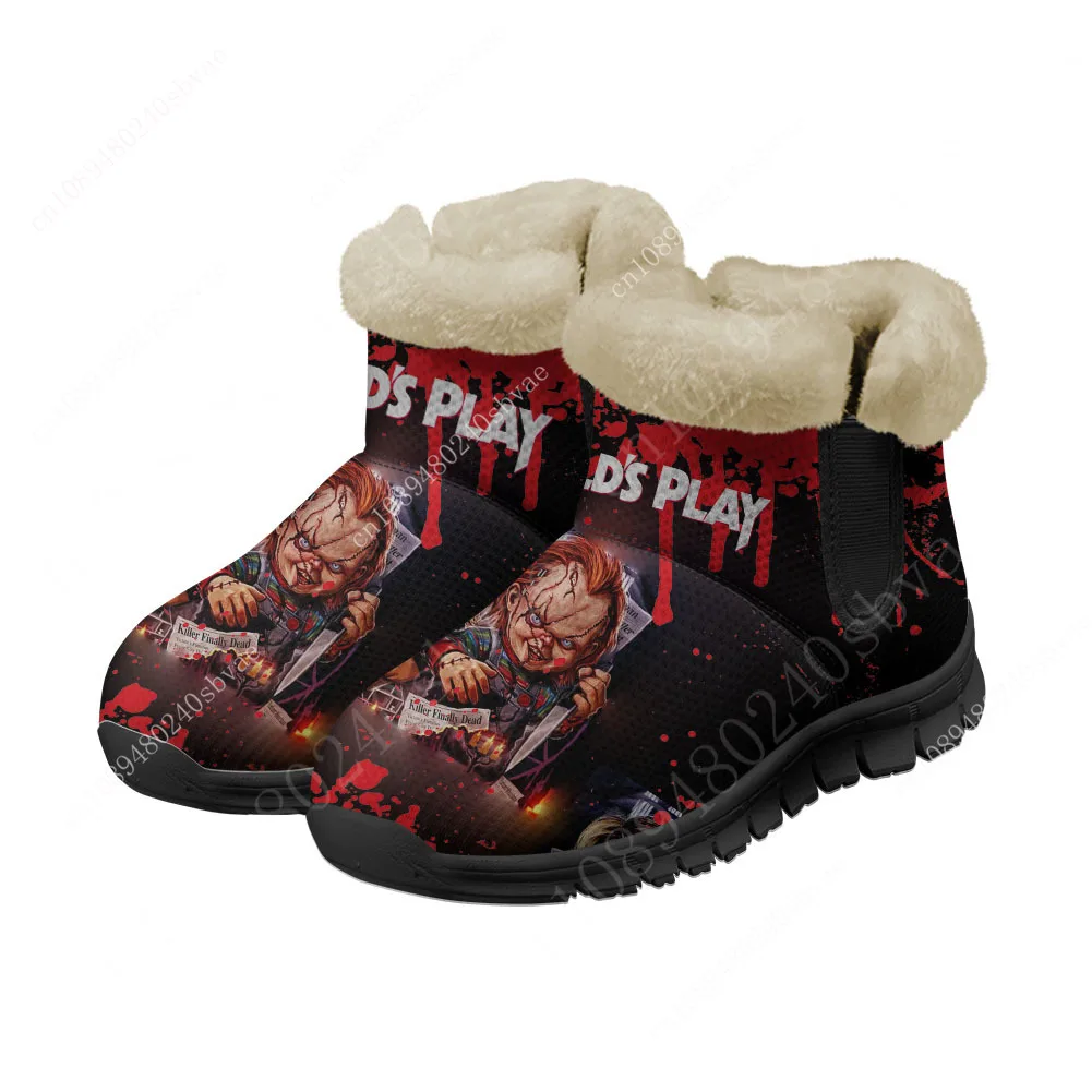 

Childs Play Snow Boots Chucky Mens Womens Teenager Customized Boot Casual keep warm Snow Shoe High Quality Couple Sports Shoes