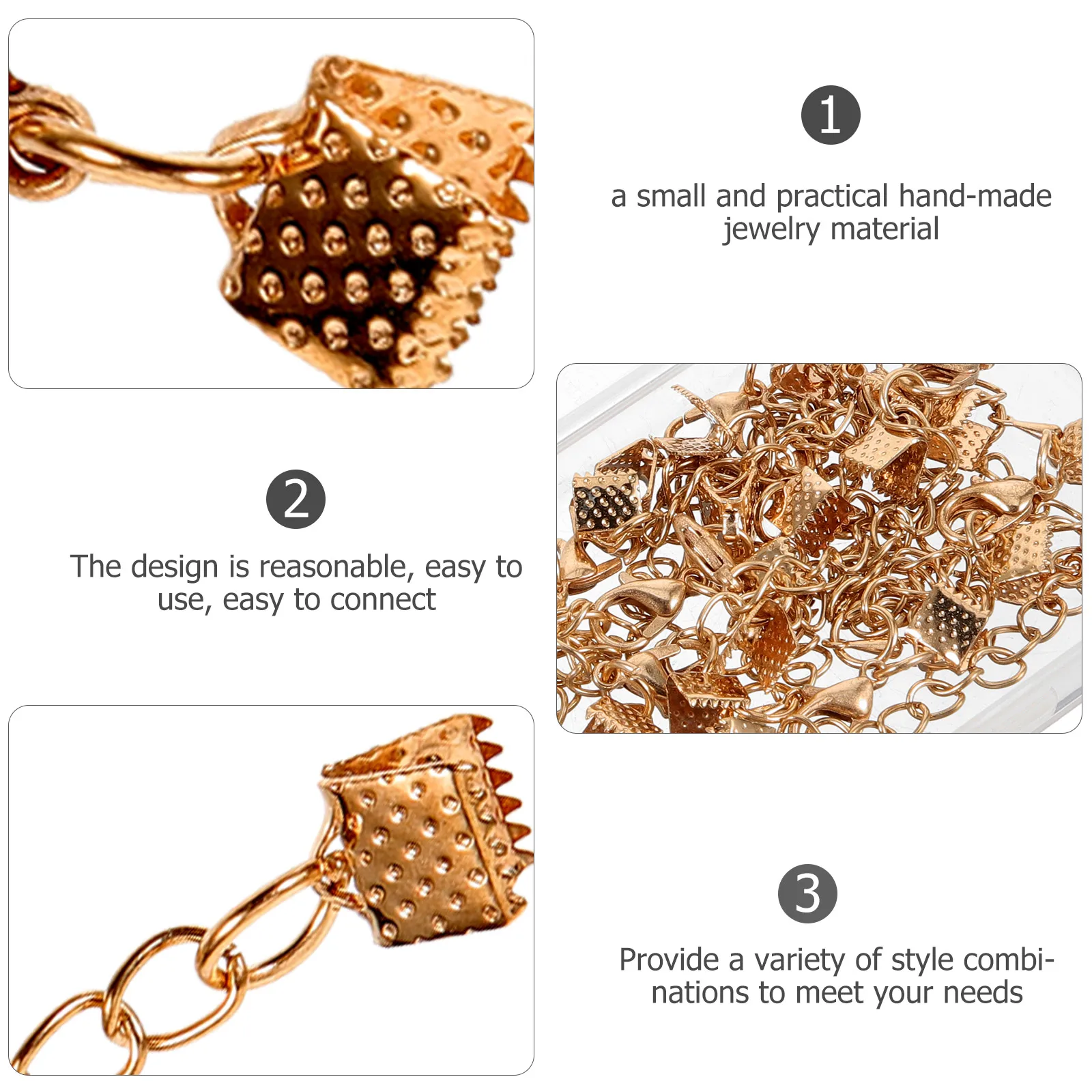 

10 Sets Double Lobster Clasps Gold Jewelry Accessories Bracelet Diy Clamps Claw for Bracelets