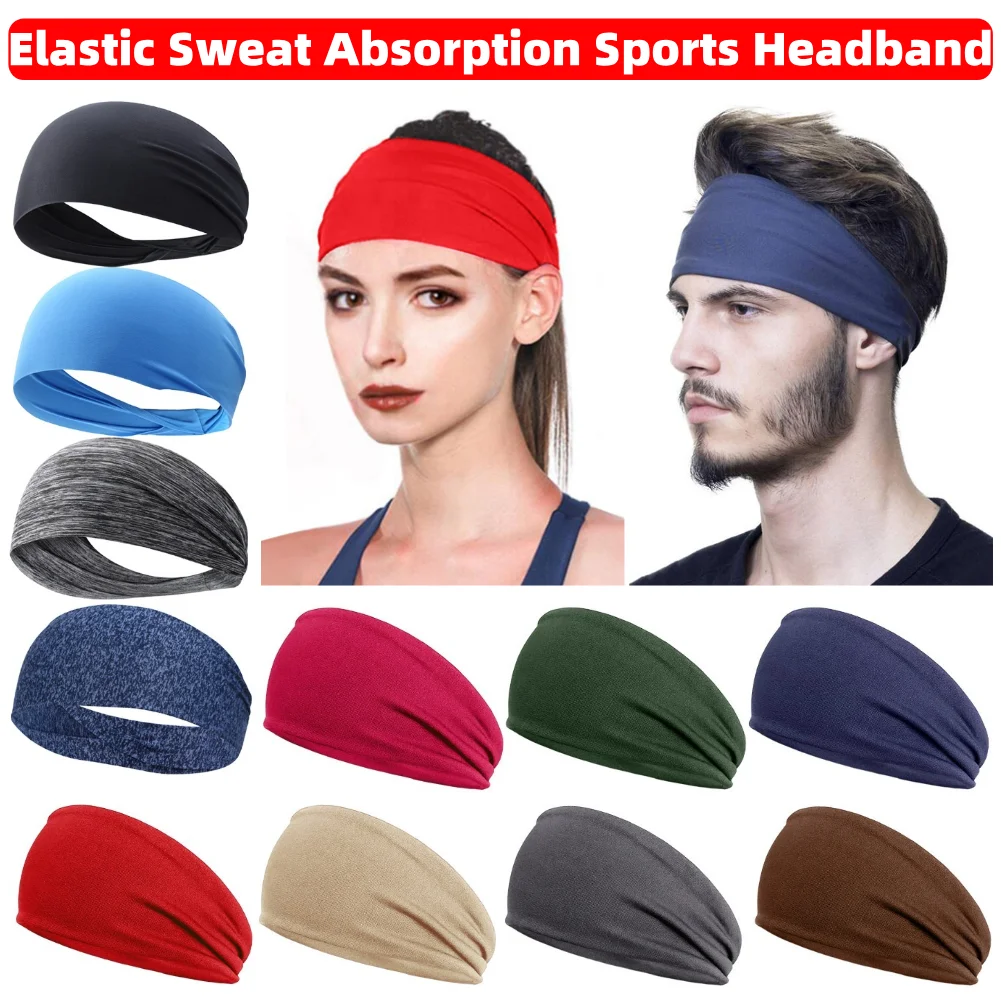 

10/1pcs Elastic Sweat Absorption Headdress Quick Dry Workout Headband Anti-slip Sweatband Breathable for Yoga Running Exercise