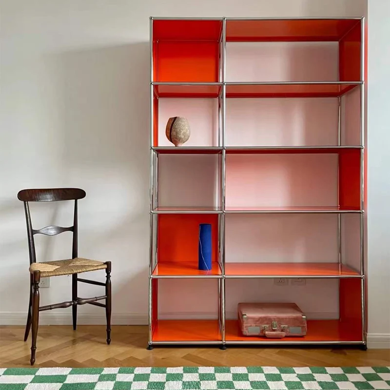 Middle aged modular bookshelves, bookshelves, and cabinets for floor to floor storage